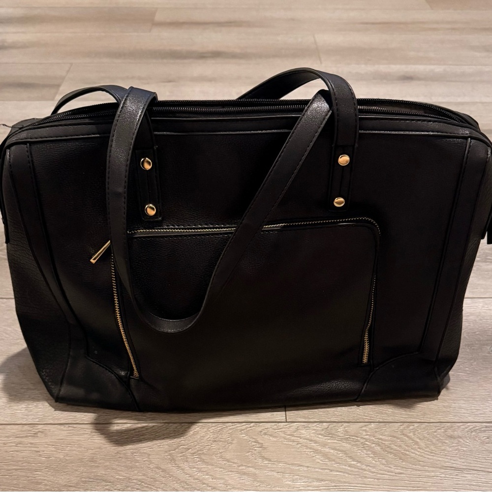 Black Women's Laptop Tote Bag